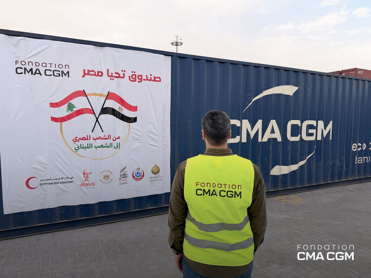 The CMA CGM Foundation transports more than 800 tonnes of Egyptian humanitarian aid to Lebanon