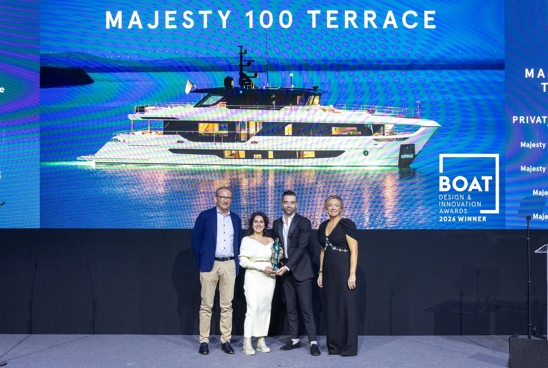 Majesty 100 Terrace Celebrated at the BOAT Design & Innovation Awards 2026