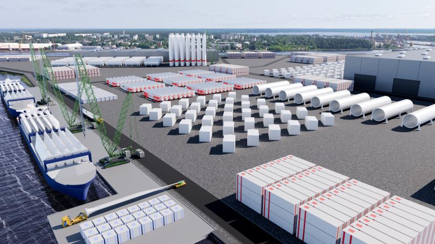 EUR 86 million : Port of Riga selects investor for Kundziņsala wind-tech hub