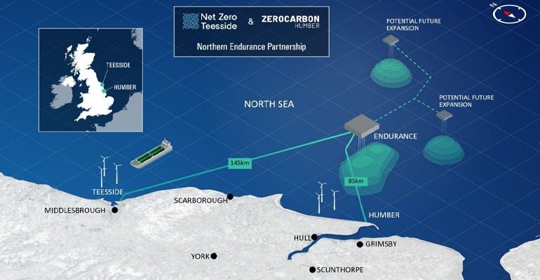 DNV to certify the UK's Northern Endurance Partnership CO₂ transport network