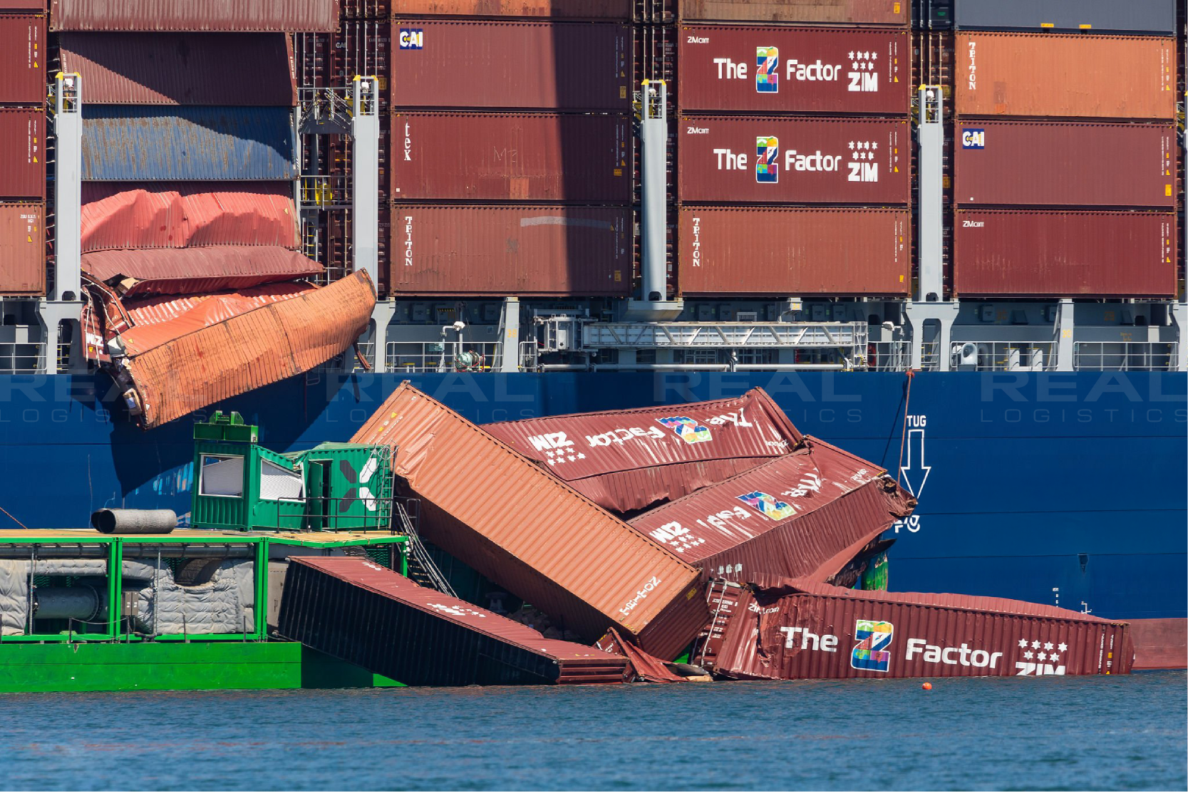KNRM : CMA CGM container Collides with Barge on River Scheldt